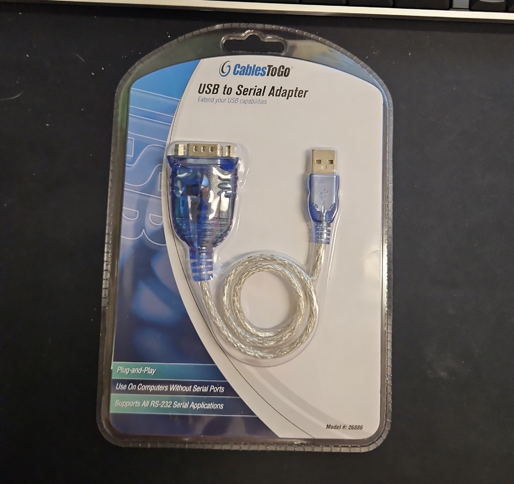 Blue USB to Serial Adapter